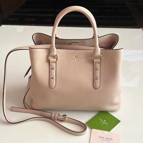 kate spade Handbags - New Kate Spade Satchel Handbag/crossbody warm beige, gorgeous …